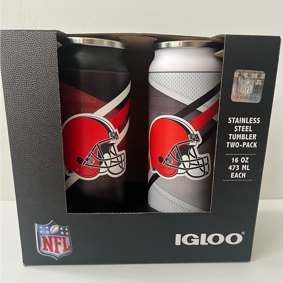🧡NEW Igloo Browns NFL Stainless Steel Cans - Picture 5 of 7